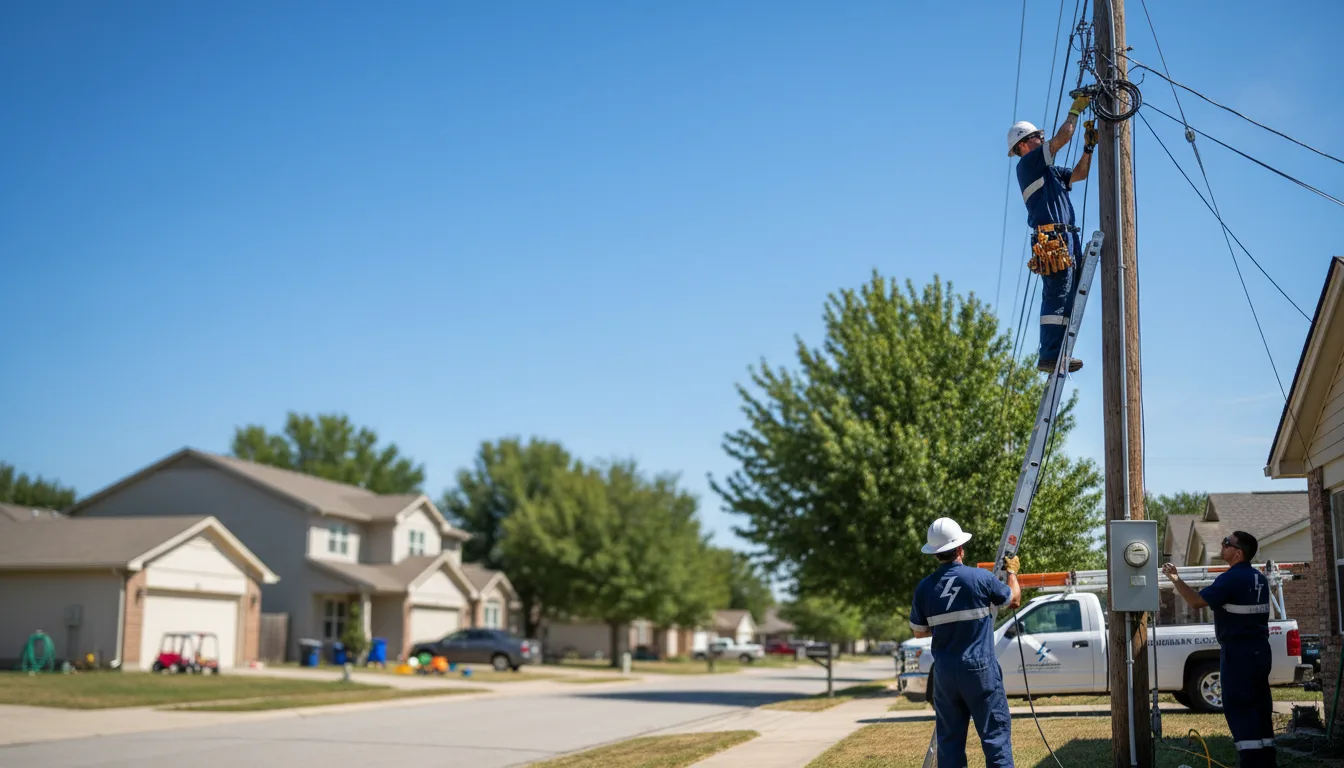 Residential electrician providing installation services in Florence, KS